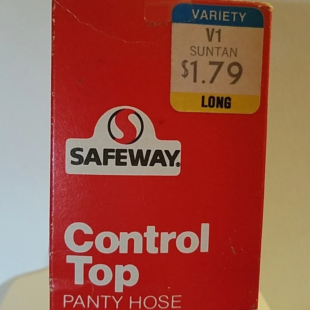 VINTAGE Safeway Control Top Pantyhose Suntan